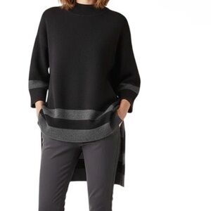 LK Bennett Black and Charcoal Wool Garment